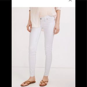Madewell Maternity Side-Panel Skinny Jeans in Pure White Adjustable Waist Sz 27